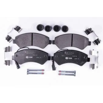 Jeu de 4 plaquettes de frein avant HELLA OEM 77367093