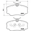 HELLA 8DB 355 023-071 - Jeu de 4 plaquettes de frein avant