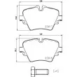 HELLA 8DB 355 023-131 - Jeu de 4 plaquettes de frein avant
