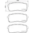 HELLA 8DB 355 023-231 - Jeu de 4 plaquettes de frein arrière