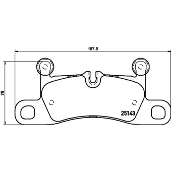 Jeu de 4 plaquettes de frein arrière HELLA OEM 99135293902