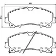 HELLA 8DB 355 024-621 - Jeu de 4 plaquettes de frein avant