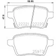HELLA 8DB 355 024-651 - Jeu de 4 plaquettes de frein arrière