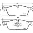 HELLA 8DB 355 024-741 - Jeu de 4 plaquettes de frein avant