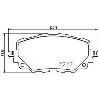 Jeu de 4 plaquettes de frein avant HELLA OEM N2Y33328ZC