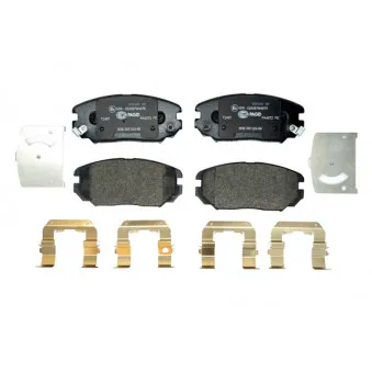 Jeu de 4 plaquettes de frein avant HELLA OEM 581012EA30