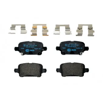 Jeu de 4 plaquettes de frein arrière HELLA OEM 39037199