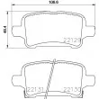 HELLA 8DB 355 024-911 - Jeu de 4 plaquettes de frein arrière