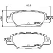 HELLA 8DB 355 025-461 - Jeu de 4 plaquettes de frein arrière