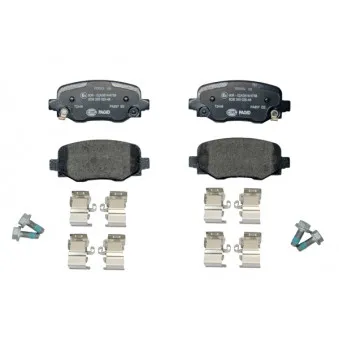 Jeu de 4 plaquettes de frein arrière HELLA OEM 77367145