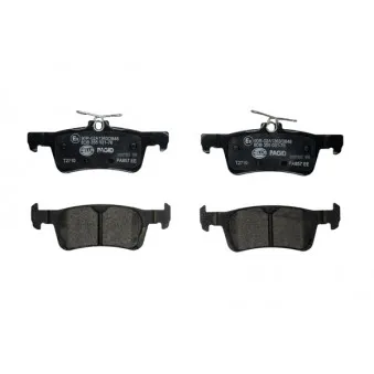 Jeu de 4 plaquettes de frein arrière HELLA OEM KTK1BC2M007AB