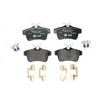 Jeu de 4 plaquettes de frein arrière HELLA OEM 1623180880