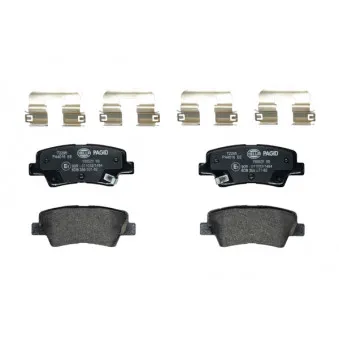 Jeu de 4 plaquettes de frein arrière HELLA 8DB 355 031-821 pour HYUNDAI BAYON 1,2 LPG - 84cv