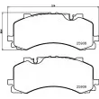 HELLA 8DB 355 036-471 - Jeu de 4 plaquettes de frein avant