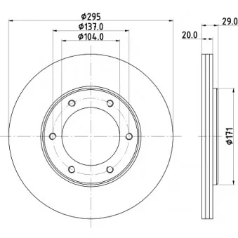 Jeu de 2 disques de frein avant HELLA OEM 40206C7000