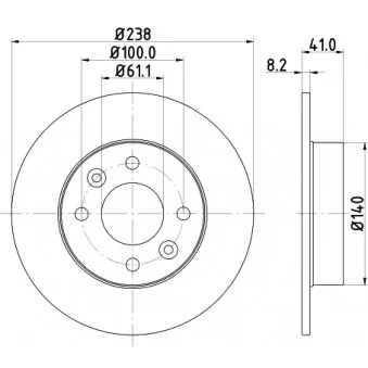 HELLA 8DD 355 101-221 - Jeu de 2 disques de frein avant