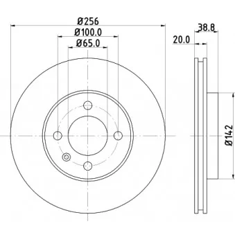 HELLA 8DD 355 101-321 - Jeu de 2 disques de frein avant
