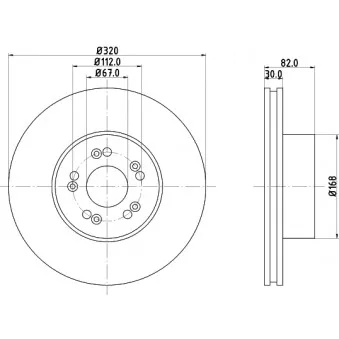 Jeu de 2 disques de frein avant HELLA OEM A1404210212