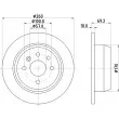HELLA 8DD 355 102-731 - Jeu de 2 disques de frein arrière