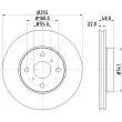 Jeu de 2 disques de frein avant HELLA [8DD 355 104-871]