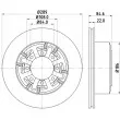 HELLA 8DD 355 105-791 - Jeu de 2 disques de frein arrière