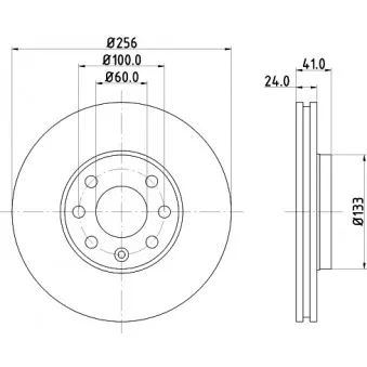 HELLA 8DD 355 106-051 - Jeu de 2 disques de frein avant