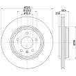 HELLA 8DD 355 107-691 - Jeu de 2 disques de frein arrière