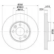 Jeu de 2 disques de frein avant HELLA [8DD 355 109-331]