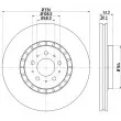 HELLA 8DD 355 110-591 - Jeu de 2 disques de frein avant