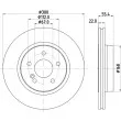 Jeu de 2 disques de frein arrière HELLA [8DD 355 111-851]
