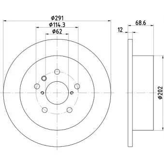 Jeu de 2 disques de frein arrière HELLA OEM 4243144031