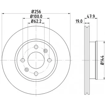 Jeu de 2 disques de frein avant HELLA OEM 517121C050