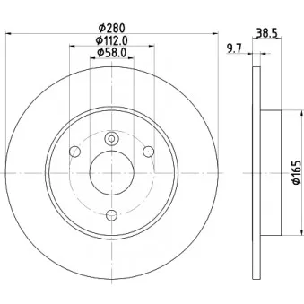 Jeu de 2 disques de frein avant HELLA OEM A4514210112