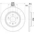 HELLA 8DD 355 113-931 - Jeu de 2 disques de frein arrière