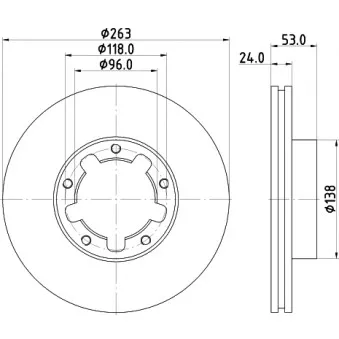Jeu de 2 disques de frein avant HELLA OEM 40206F3904