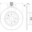 Jeu de 2 disques de frein avant HELLA [8DD 355 115-271]