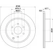 Jeu de 2 disques de frein arrière HELLA [8DD 355 115-851]