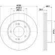 Jeu de 2 disques de frein avant HELLA [8DD 355 116-461]