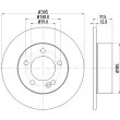 Jeu de 2 disques de frein arrière HELLA [8DD 355 117-141]