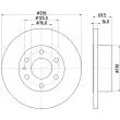 Jeu de 2 disques de frein arrière HELLA [8DD 355 117-171]