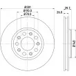 HELLA 8DD 355 117-231 - Jeu de 2 disques de frein avant