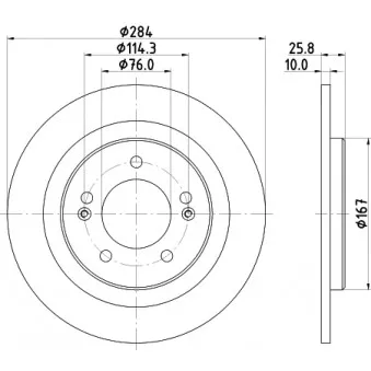HELLA 8DD 355 118-361 - Jeu de 2 disques de frein arrière