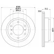 Jeu de 2 disques de frein arrière HELLA [8DD 355 118-651]