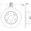 Jeu de 2 disques de frein arrière HELLA [8DD 355 118-731]