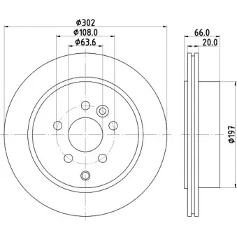 Jeu de 2 disques de frein arrière HELLA 8DD 355 118-921 pour HYUNDAI I10 2.0 Si4 4x4 - 241cv