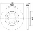 HELLA 8DD 355 119-211 - Jeu de 2 disques de frein avant