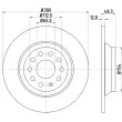 HELLA 8DD 355 119-481 - Jeu de 2 disques de frein arrière