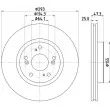 HELLA 8DD 355 119-571 - Jeu de 2 disques de frein avant