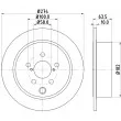 HELLA 8DD 355 120-341 - Jeu de 2 disques de frein arrière