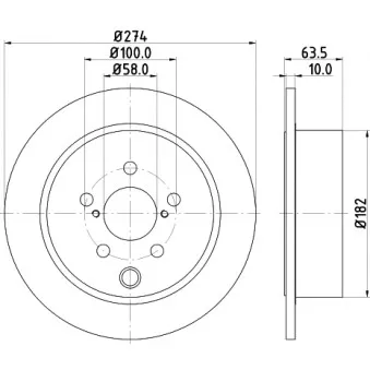 Jeu de 2 disques de frein arrière HELLA OEM 26700FJ000